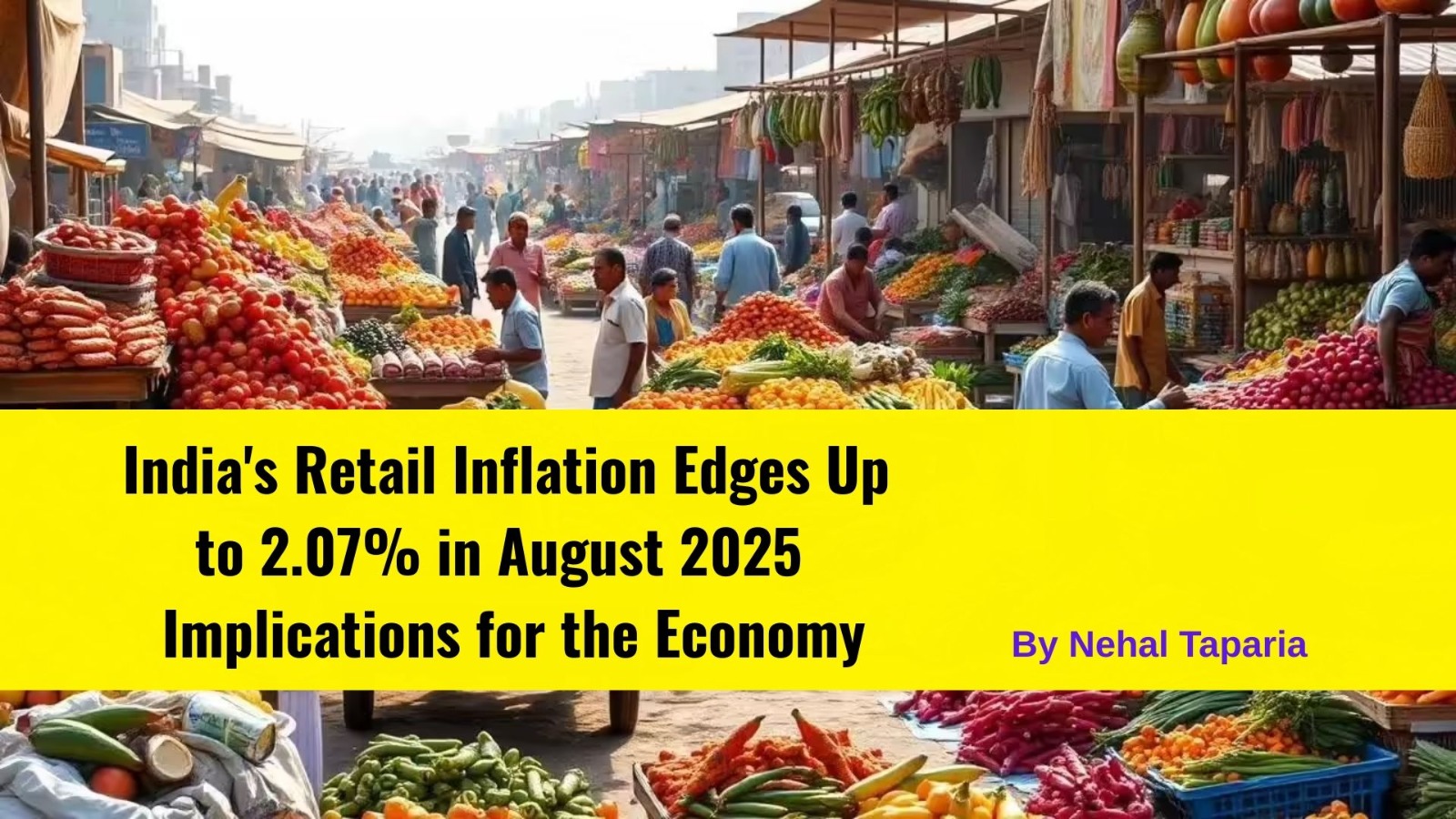India's Retail Inflation Edges Up to 2.07% in August 2025 – Implications for the Economy